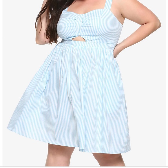 Hot Topic Dresses & Skirts - XL blue and white striped Hot topic dress